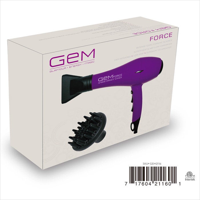 Gem force hair dryer top